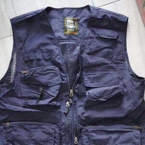 Utility Vest Multi-Pocket Travel Fishing Vest – Navy